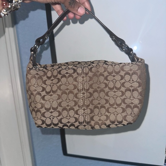 Coach Signature Brown & Tan Monogram Demi Shoulder Bag - Picture 3 of 6
